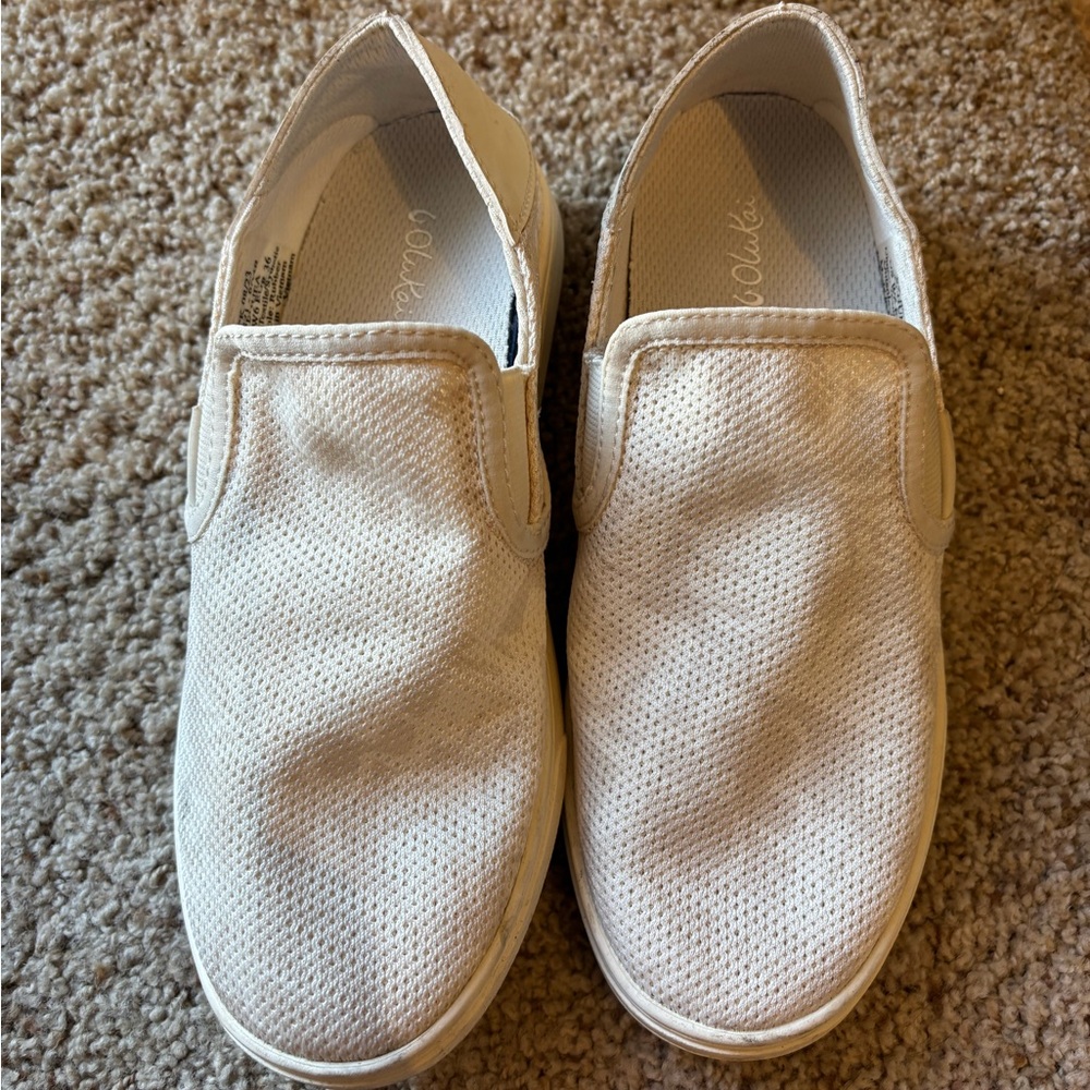Olukai Beige/Nude Slip on Mesh Shoes